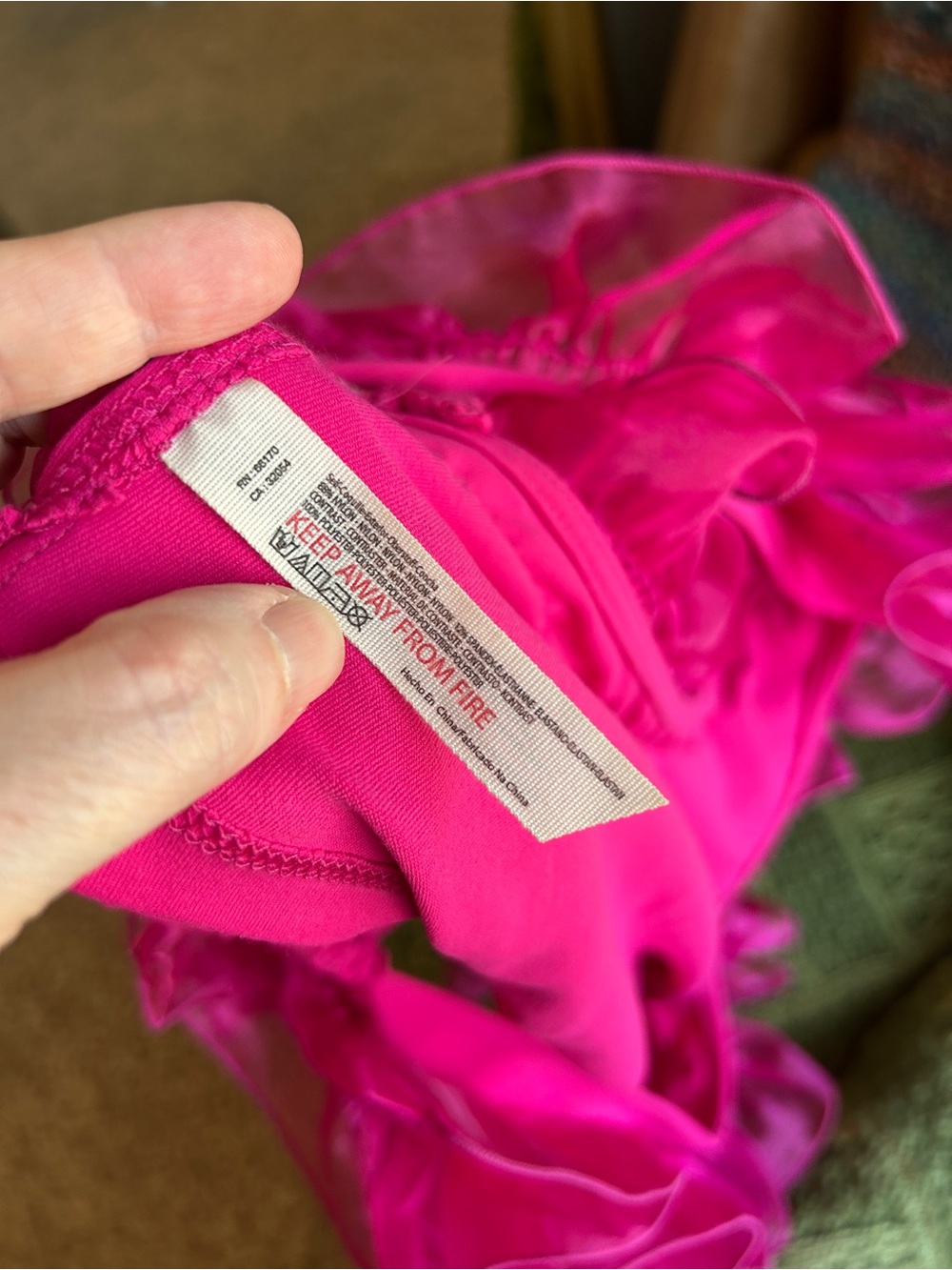 FREE PEOPLE INTIMATELY House Party Crop Top Tulle Ruffle Sleeve Hot Pink | S - Picture 8 of 9